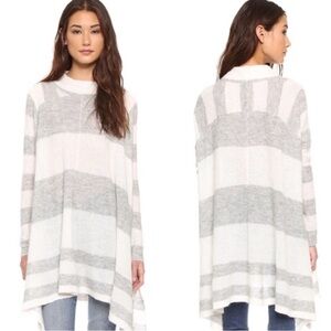 Free People Lafayette Alpaca Stripe Mock Tunic Poncho /Dress size XS/S Oversized